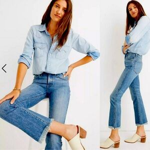 Madewell Cali Demi-Boot Jeans Fray Stretch 30P